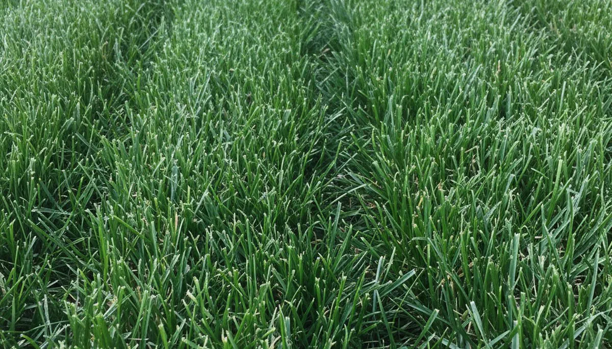 Close-up of freshly cut grass blades showing pro lawn mowing precision in Albany, NY landscaping