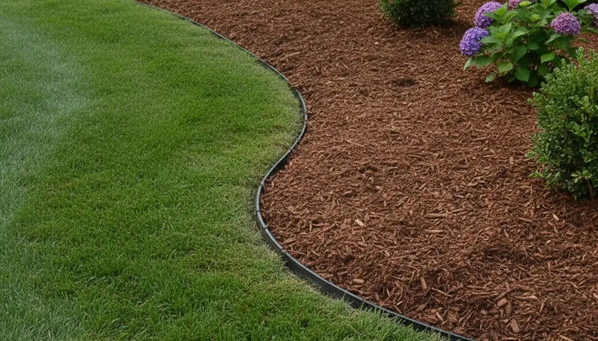 Professional landscape bed edging with fresh mulch in Albany, NY by Chop Chop Landscaping